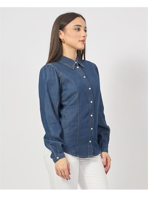 Camicia in denim Silvian Heach con colletto classico SILVIAN HEACH | GPP25148CABLUE DARK